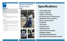 Load image into Gallery viewer, Sliding Mast Reach Truck - 394" fork elevation - 4400lbs capacity