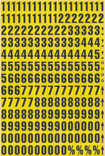 Load image into Gallery viewer, Magnetic Letters and Numbers - Tiles in Yellow and White and 2 Sizes (Pack of 5)