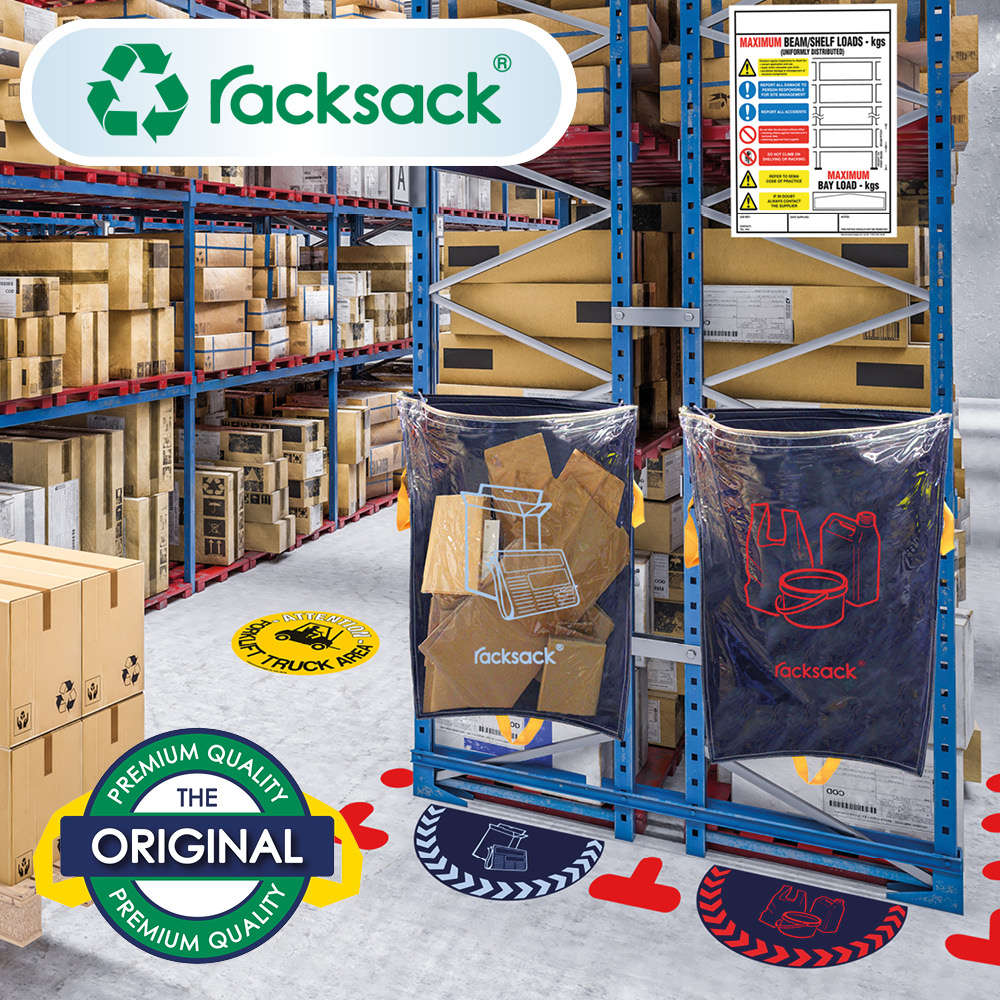 Racksack Clear Reusable Trash Bags for Warehouses and Industrial Facilities