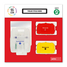 Load image into Gallery viewer, eyewash kit shadow board - red