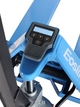 Load image into Gallery viewer, Close up of an electric pallet jack scale on a hand pallet truck