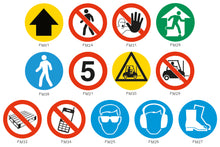 Load image into Gallery viewer, Floor Markers with Safety Graphics - 56 Styles