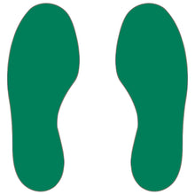 Load image into Gallery viewer, Green feet markers for warehouse floor