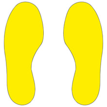Load image into Gallery viewer, Yellow feet floor markers for warehouse floor