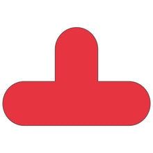 Load image into Gallery viewer, Red T shape marker for warehouse floor
