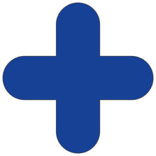 Load image into Gallery viewer, Blue plus-shape pallet marker for warehouse floor