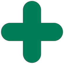 Load image into Gallery viewer, Green plus-shape pallet marker for warehouse floor