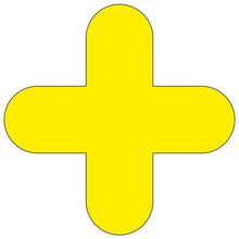 Load image into Gallery viewer, Yellow plus-shape pallet marker for warehouse floor