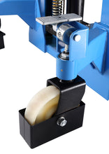 Load image into Gallery viewer, Manual pallet stacker wheel and adjustable base legs