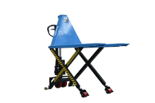 Load image into Gallery viewer, Manual pallet jack with extra lift - acts as a lift table for use with pallets with no bottom boards