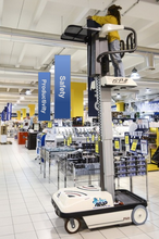 Load image into Gallery viewer, stock picker lift in retail store