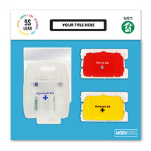 Load image into Gallery viewer, eyewash kit shadow board - blue