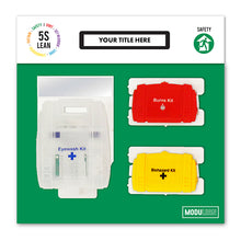 Load image into Gallery viewer, eyewash kit shadow board - green