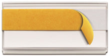 Load image into Gallery viewer, back of self adhesive ticket holder with sticky strip
