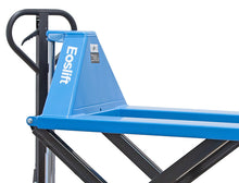 Load image into Gallery viewer, Manual pallet jack with extra lift - acts as a lift table for use with pallets with no bottom boards