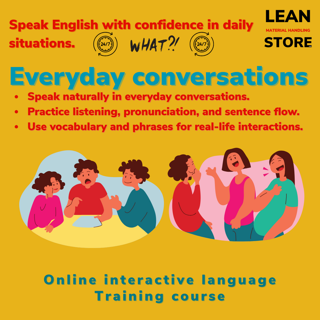 Online English course for everyday conversations – interactive language training with certificate from Lean.TrainSocially.com