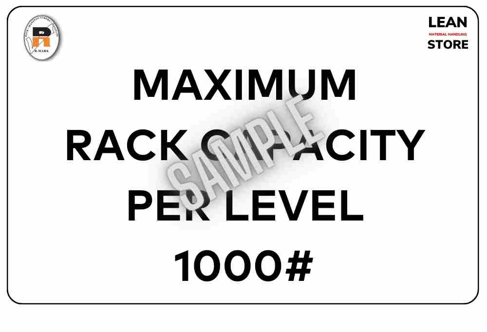 Pallet Racking Capacity Sign