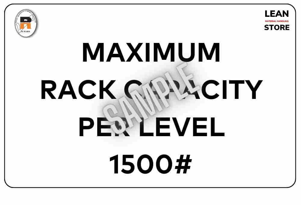 Pallet Racking Capacity Sign – Lean Material Handling Store