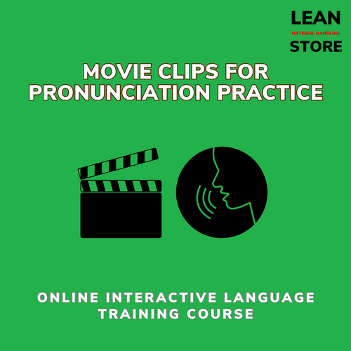 Online pronunciation course using movie clips for interactive language training with certificate – hosted on Lean.TrainSocially.com