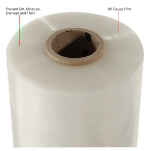 Stretch Wrap Film 20" x 5000' x 80 Gauge Clear For Pallet Wrapper
