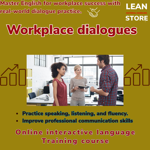 Online English course for workplace dialogues and professional communication with certificate