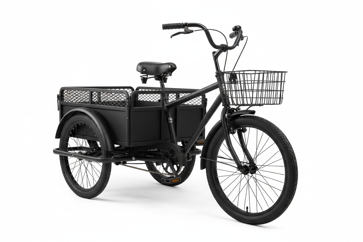 industrial 3 wheel bicycle HUSKY T-326 Industrial Tricycle for the Warehouse – Lean Material Handling Store