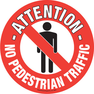 Attention no pedestrian traffic sign