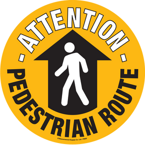 pedestrian route sign
