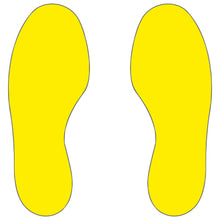Load image into Gallery viewer, Yellow feet floor markers for warehouse floor