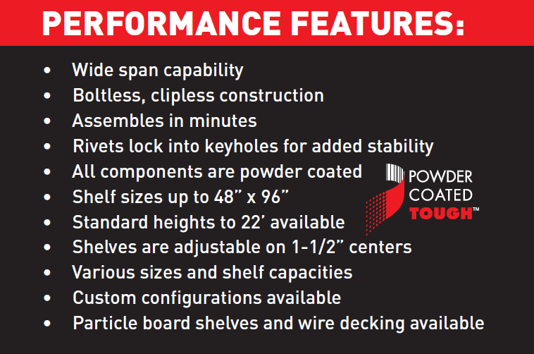 Light Duty Rivet Shelving Beams by Tri-Boro – Lean Material Handling Store