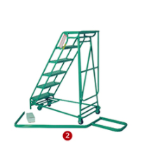 Rolling Ladder - Folding Rolastair™ – Lean Material Handling Store